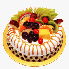 Fresh Fruit Cake Half Kg
