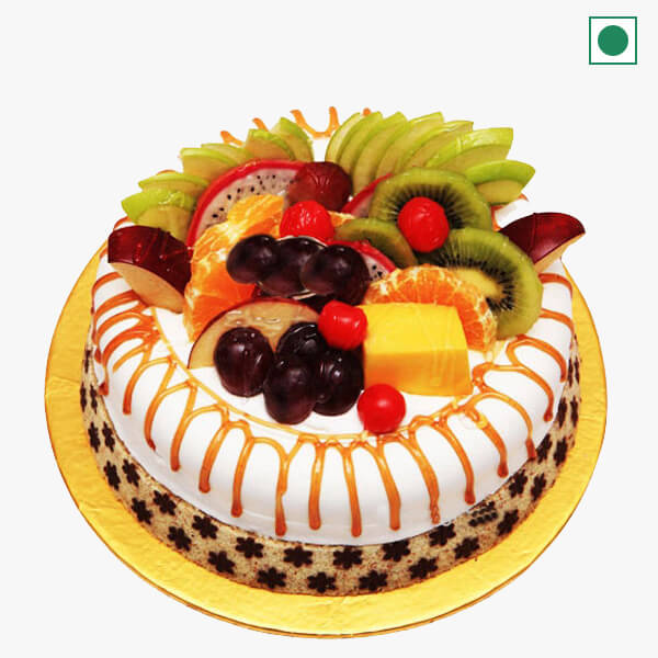 Send Eggless Fresh Fruit Cake to India | Eggless Fresh Fruit Cake Delivery in India - FloraZone.com