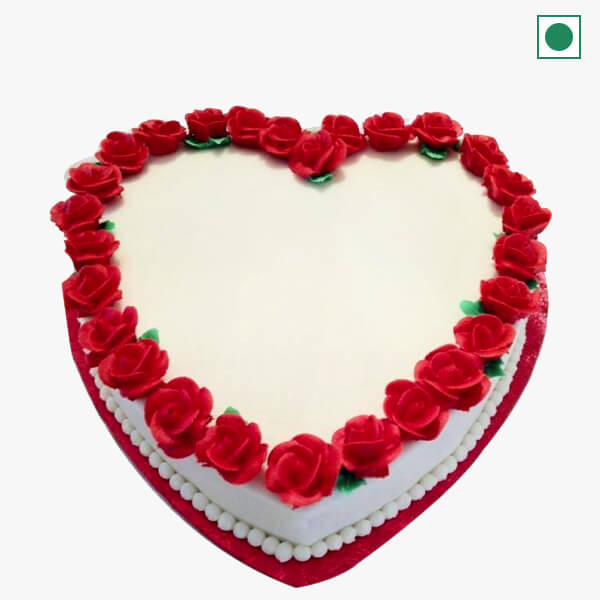 Eggless Strawberry Heart Eggless Strawberry Heart